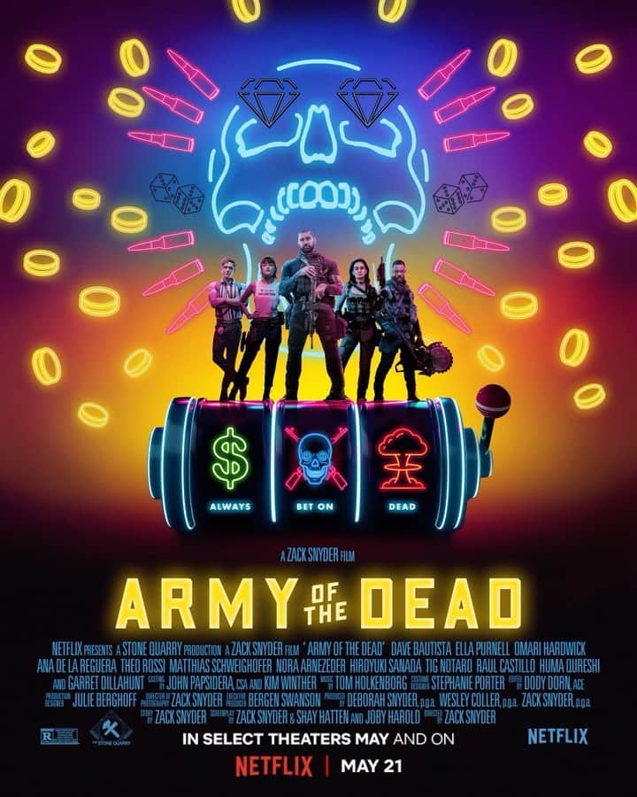 エラ・パーネルのインスタグラム：「Always. Bet. On. Dead. 🧟‍♂️🔫🎰🏴‍☠️🎲💸☠️💰🃏 Coming to Netflix on May 21st.」