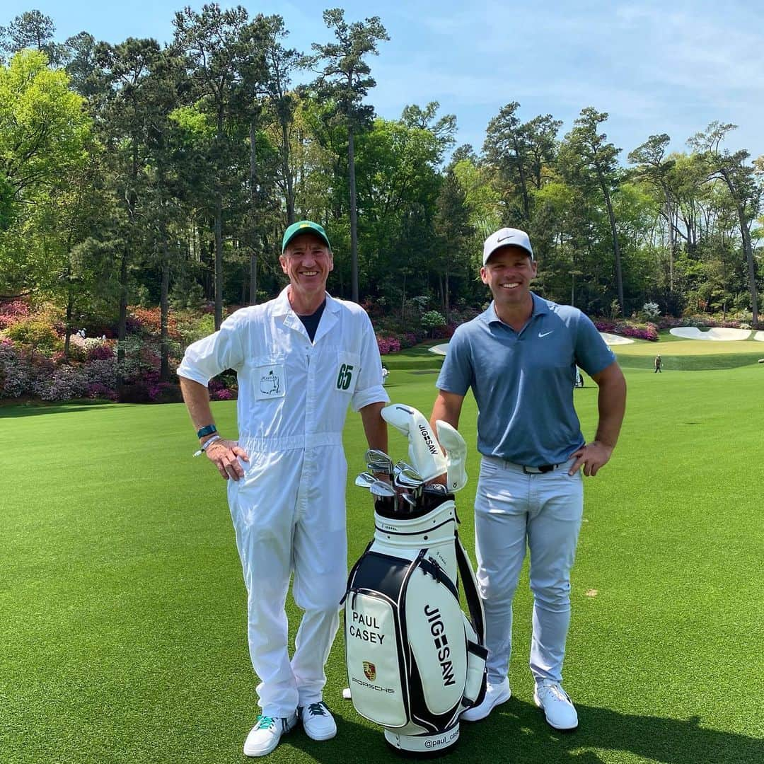 ポール・ケーシーのインスタグラム：「It doesn’t get much better. @themasters @johnnylongsocksmclaren  . #Porsche #JigSaw #Rolex #NikeGolf #Titleist #TheMasters #Augusta #AmenCorner」