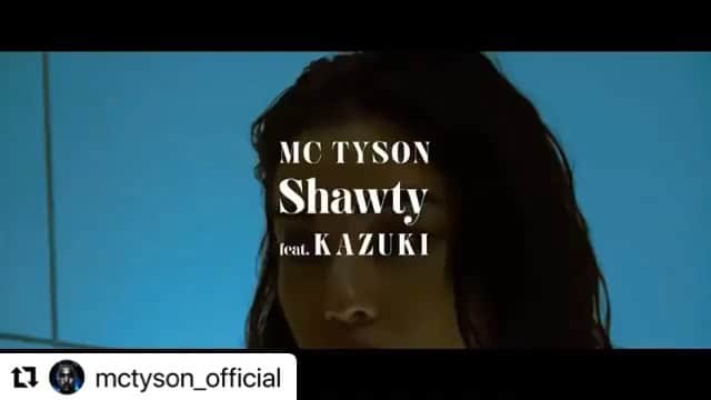 KAZUKIのインスタグラム：「#Repost @mctyson_official with @make_repost ・・・ 本日 20:00~ “Shawty” feat KAZUKI @di_kazuki_official (Official music video) Release 🤞🏽💙💋🧜🏼‍♀️ 💍本日20:00〜公開🎬💫🚀」