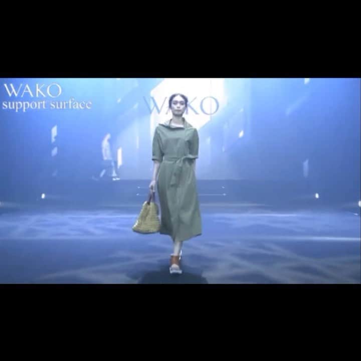 安宅葉奈のインスタグラム：「TOKYO CREATIVE SALON 2021 GINZA﻿ ﻿ WAKO﻿ support surface﻿ ﻿ ﻿ #銀座和光 #和光 #サポートサーフェス﻿ #wako #supportsurface #ginza #fashionshow﻿ ﻿」