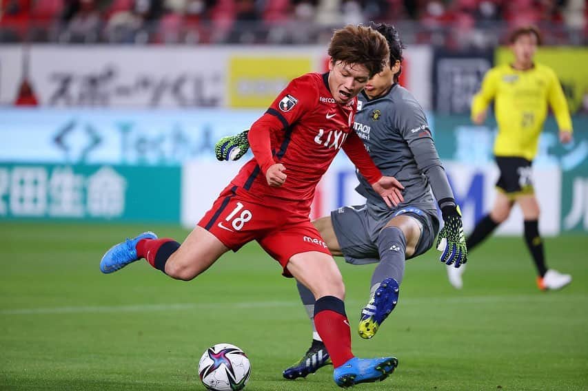 上田綺世のインスタグラム：「課題はありますが大きな一勝。 勝ち切るのが大事。  次も！  #鹿島アントラーズ #上田綺世 #18」