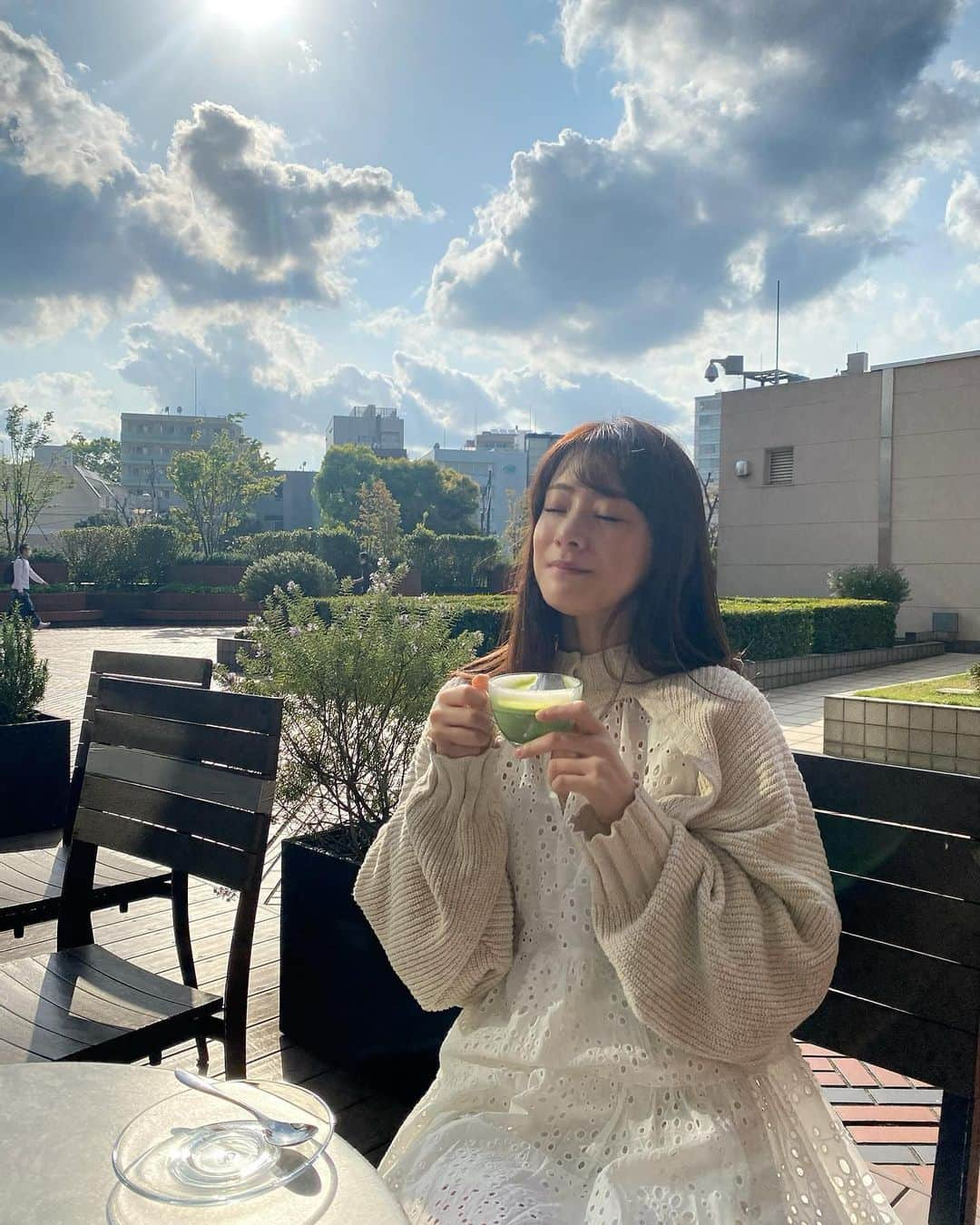 福岡みなみさんのインスタグラム写真 - (福岡みなみInstagram)「・ 今日お天気良いね(๑´•ω•)っ🍵  #cafe  #カフェ」4月8日 17時21分 - fukuokaminami373