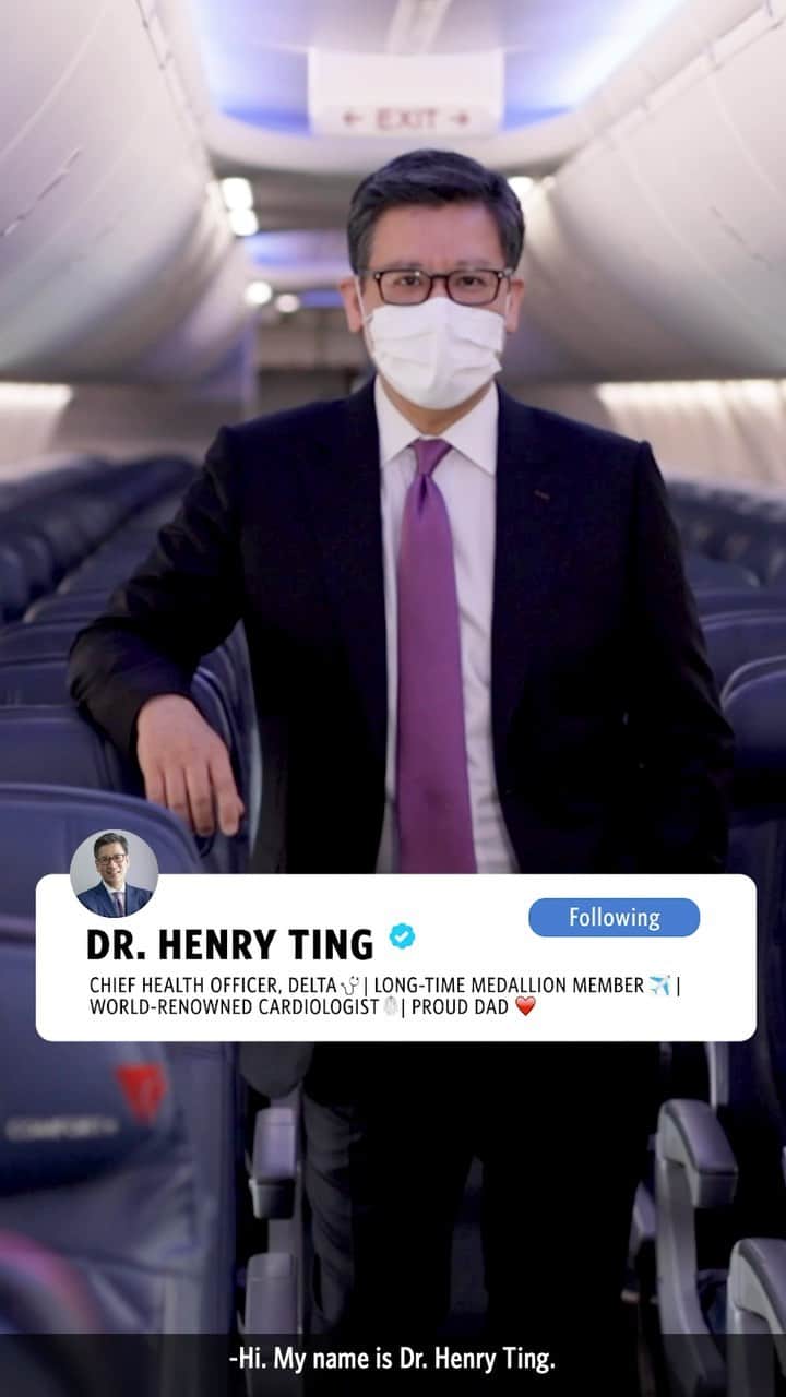 デルタ航空のインスタグラム：「Questions about food and beverage on board? Chief Health Officer Dr. Henry Ting has answers.」