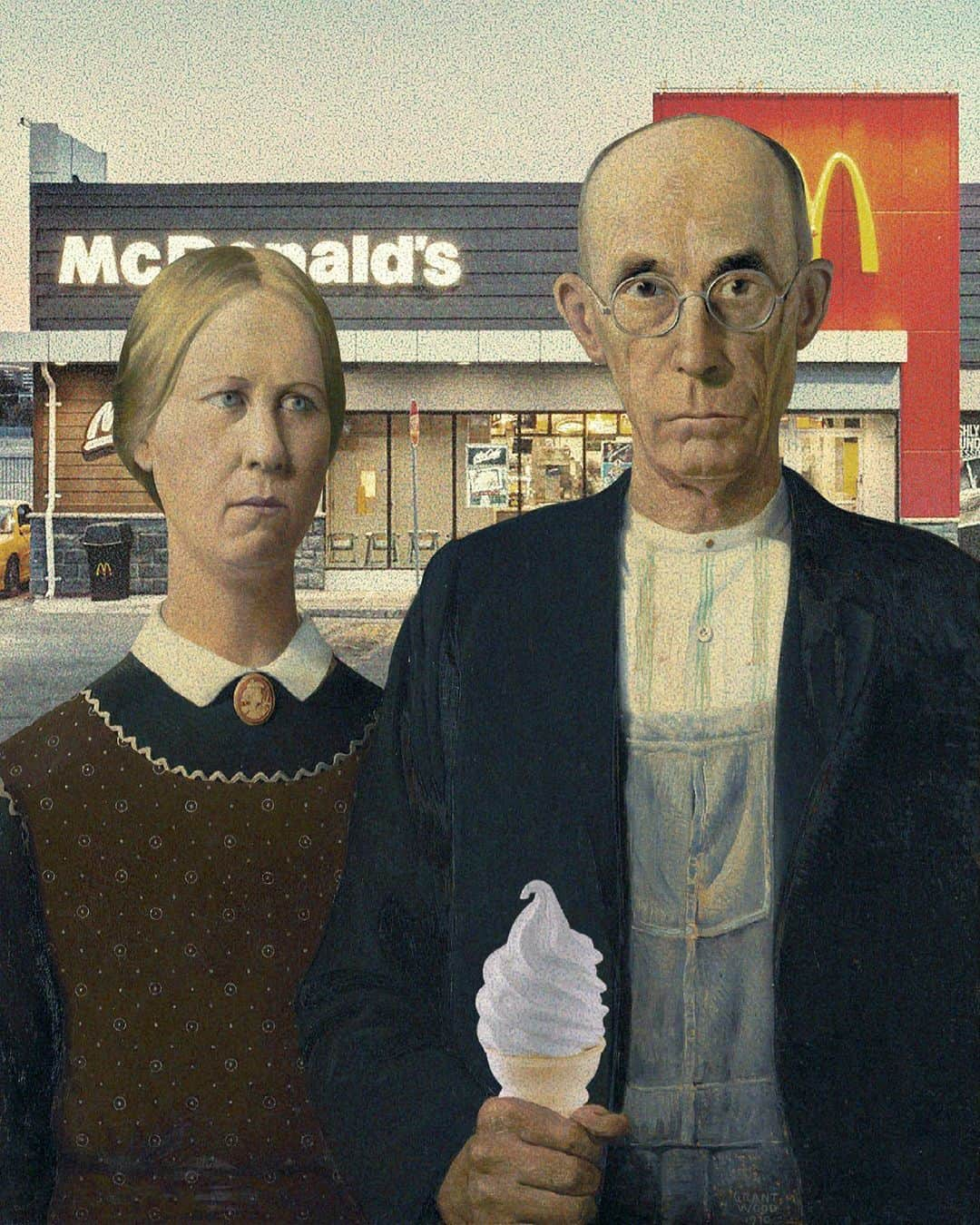 マクドナルドのインスタグラム：「aaaand just like that I’m a curator of fine art   inspired by: 🖼 American Gothic // Grant Wood」