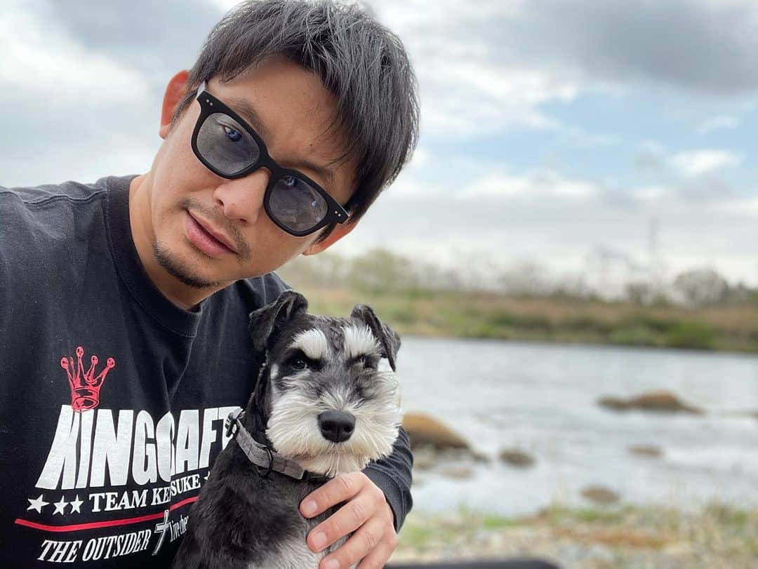 吉永啓之輔さんのインスタグラム写真 - (吉永啓之輔Instagram)「川とラッド🐶」4月9日 14時12分 - keinosuke91