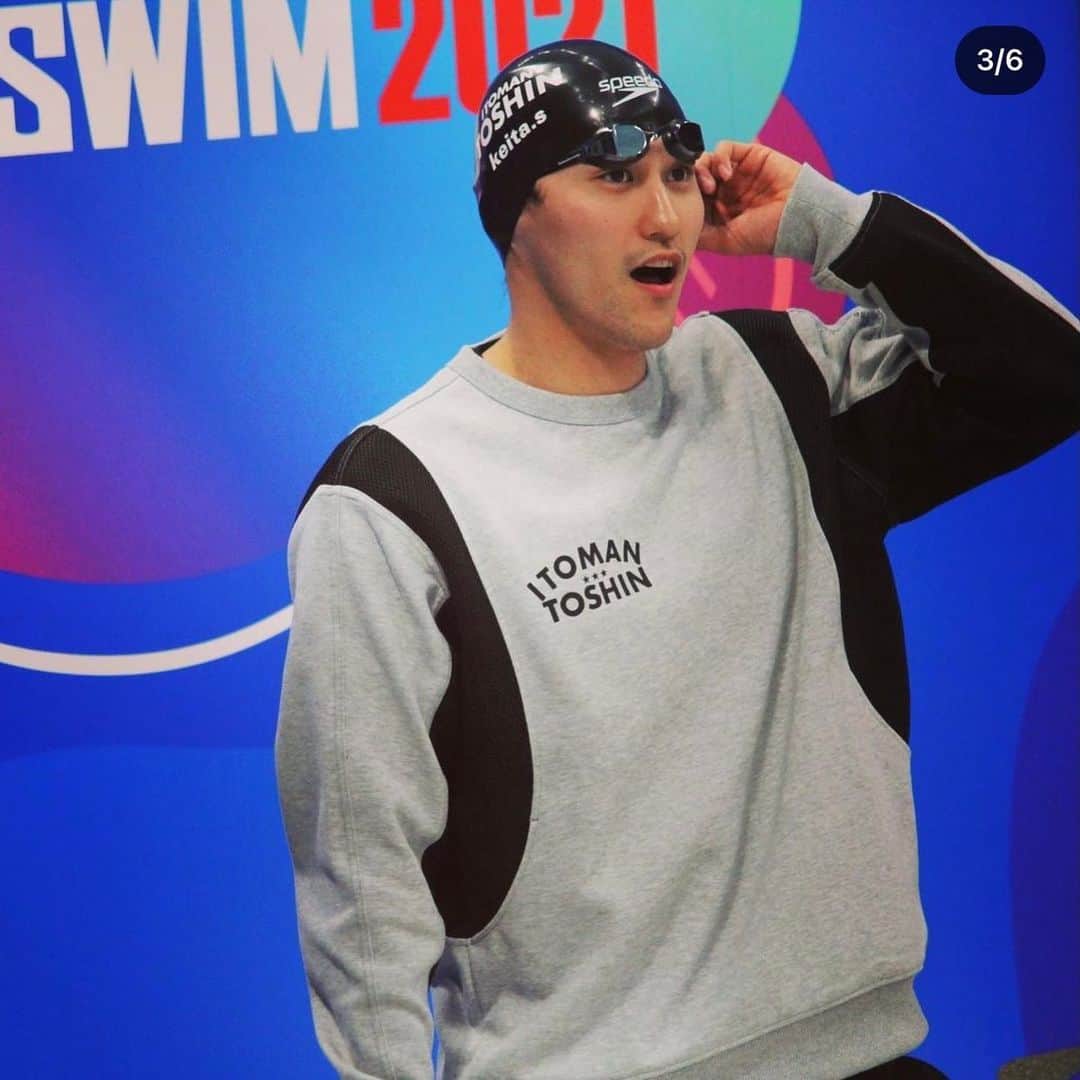 のインスタグラム：「前回のリオ五輪行けなかった事この5年間1度も忘れたことはなくて最初はどん底だったけどここまでこれました。 本当に嬉しいです。 記録的にはまだまだなので、上目指してまた頑張ります😊 応援ありがとうございました。  #東京五輪　#オリンピック内定　#イトマン東進　#男泣き」
