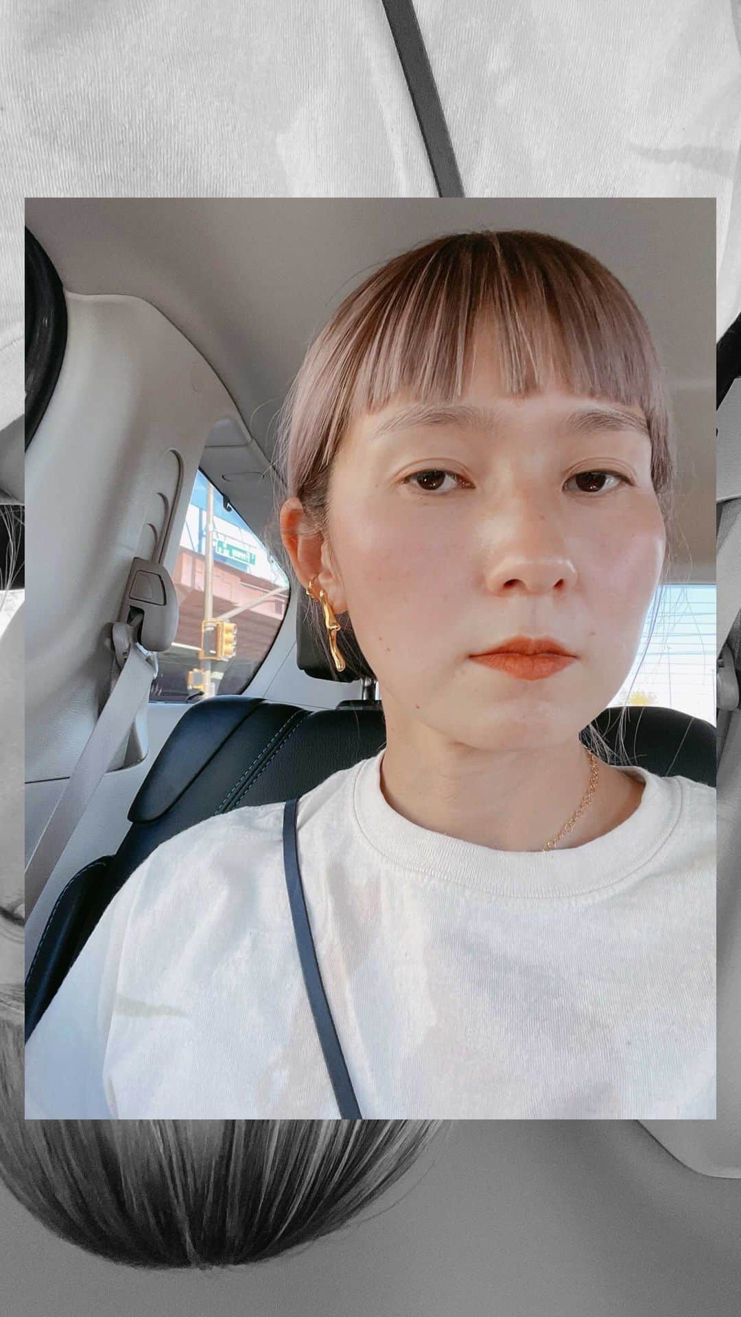 三苫愛のインスタグラム：「また切りました。伸ばせない私。深夜2時のカットは中々真っ直ぐきれなかった😪😪😪 #mitomamakeup」
