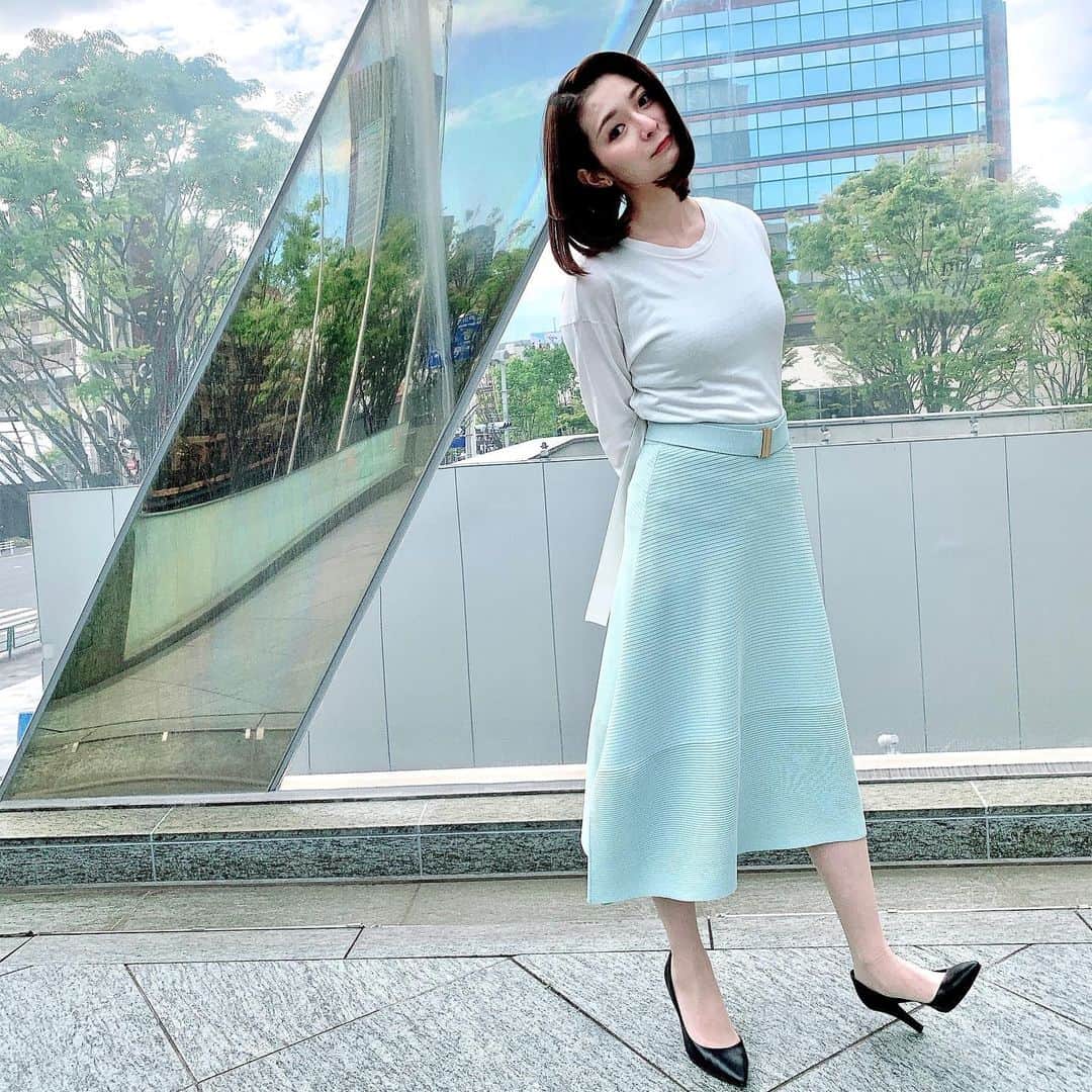 住田紗里さんのインスタグラム写真 - (住田紗里Instagram)「今朝の週刊ニュースリーダーの衣装です 爽やかなミントグリーンのスカートでした✨  トップス・スカートEPOCA(@epoca_official)  来週も宜しくお願いします☺️  #週刊ニュースリーダー#衣装#ミントグリーン#春#epoca#テレビ朝日#テレ朝#テレビ朝日アナウンサー#アナウンサー#住田紗里」4月10日 20時38分 - sarisumita_ex