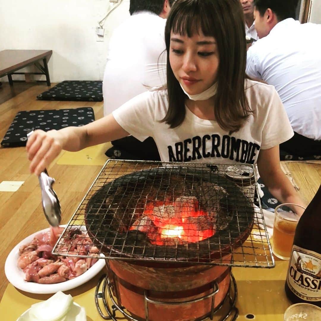 丸山奏子のインスタグラム：「配信中にオススメしたホルモン屋さん  #馬場ホルモン #旭川グルメ」
