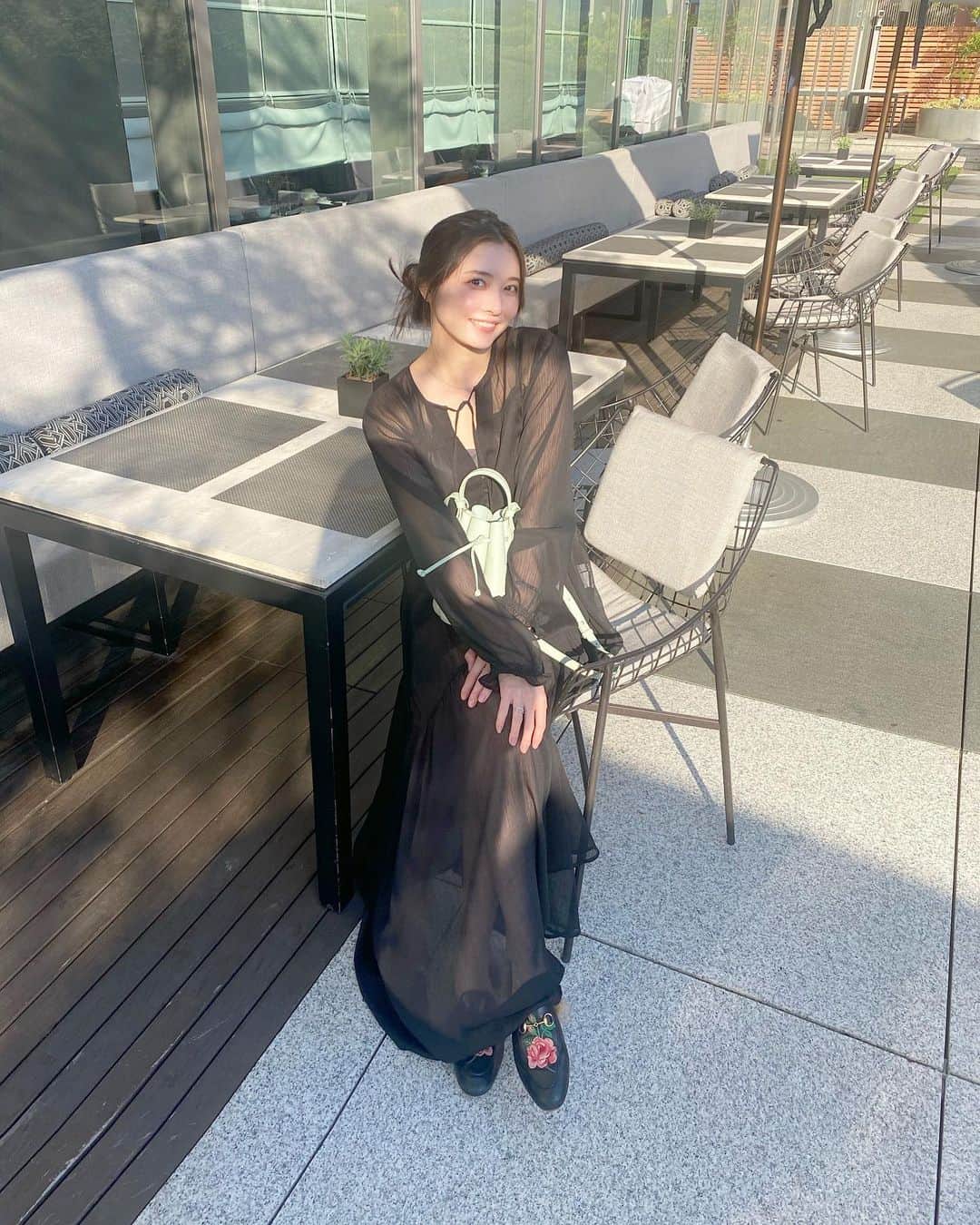 大石絵理のインスタグラム：「ゆったりランチ🐣 #ericloset」