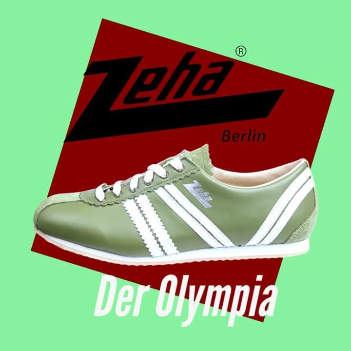 のインスタグラム：「Der Leichtathletik-Sprinter hat für den Großstadtrummel seine Dornen abgelegt. In den 60-er Jahren gehörte der Olympia zu den leichtesten Sprintschuhen der Welt: das Unisex-Modell ist ein leichter, farbenfroher Sportschuh, der, gleich dem Klassiker Modell, vollkommen mit Kalbsleder gefüttert ist, eine herausnehmbare Innensohle und die gleiche stoßabsorbierende EVA-Schaumsohle mit einem gerillten Gummiprofil hat. Wie das Innenmaterial ist auch das Außenleder in allen bisherigen Ausführungen aus Kalbsleder und hat als besonderes Feature keine horizontale Naht an der gepolsterten Einstiegspartie. So bleibt der gestärkte Fersenbereich weich und anschmiegsam.  Handmade in Portugal」
