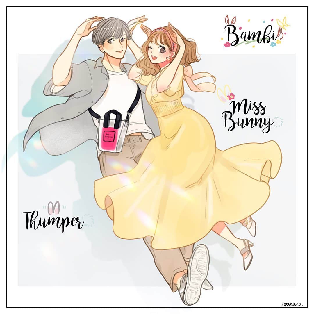 みーこさんのインスタグラム写真 みーこinstagram とんすけ ミスバニーイメージコーデ イラスト イラストレーター ファッション ファッションコーデ ファッションイラスト ディズニー ファンアート ミスバニー とんすけ バンビ Disney Fanart