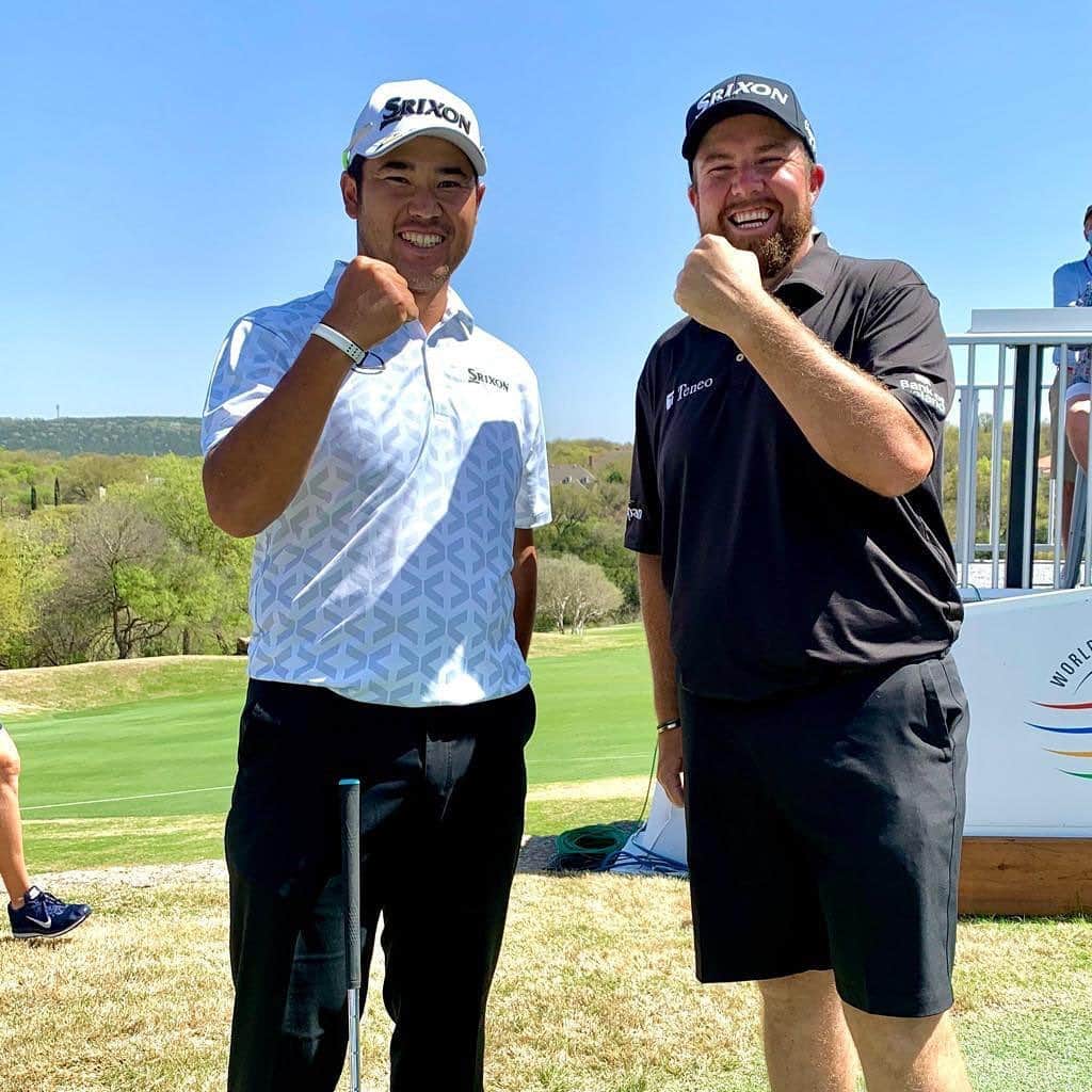 シェーン・ローリーのインスタグラム：「Congrats to my fellow @srixongolf staffer @hidekimatsuyama1 on his green jacket. Great day for him, his family, and the country of Japan.」
