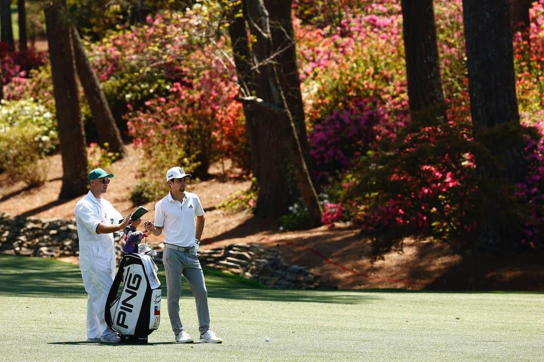 ホアキン・ニーマンのインスタグラム：「Thank you @themasters for a great week. Happy to see @hidekimatsuyama1 create history with his win for Japan! Congrats on the green jacket and a solid performance 👊🏼 #hidekimatsuyama」