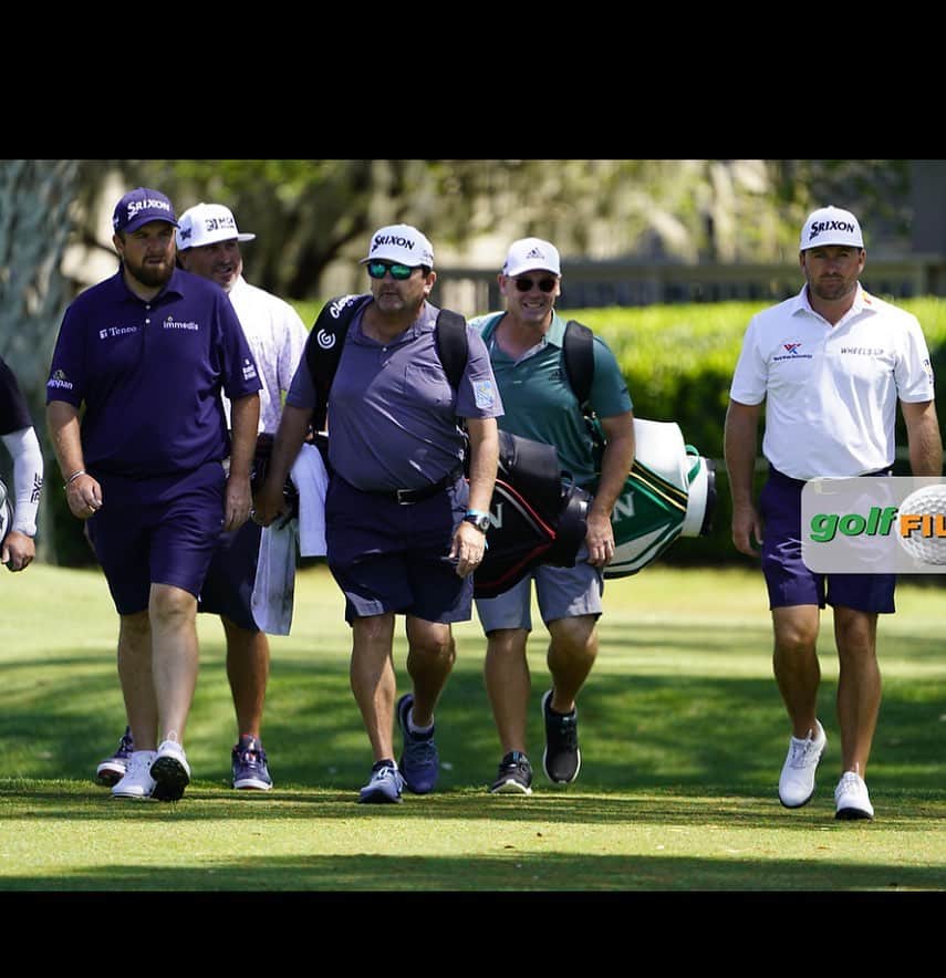 シェーン・ローリーのインスタグラム：「Afternoon stroll around the links with @graeme_mcdowell and @patperezgolf」