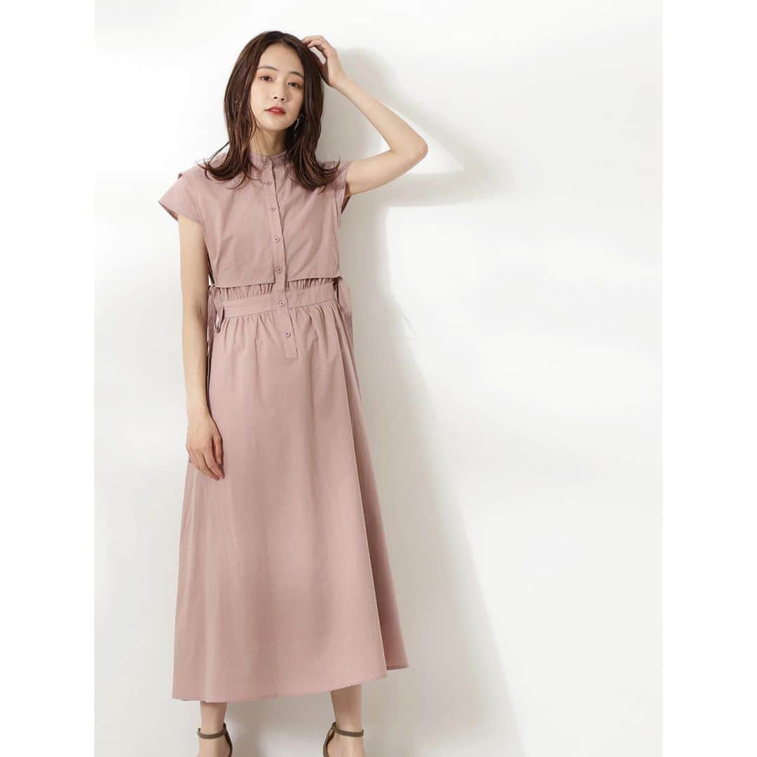 のインスタグラム：「《 NEW ITEM 》  🏷コットンローン前掛け風ワンピース 1661140553 ¥11,220  ------------------ #nnaturalbeautybasic #code #coordinate #コーデ #コーディネート #ワンピース #コットン」