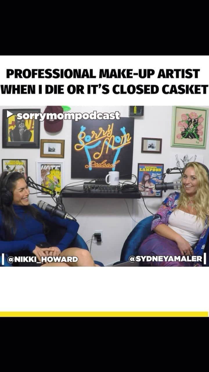 Sydney A Malerのインスタグラム：「Ladies am I right? 😂 any professional make up artists willing to do my open casket make up please DM me 😂 . New Pod Link in bio ❤️」