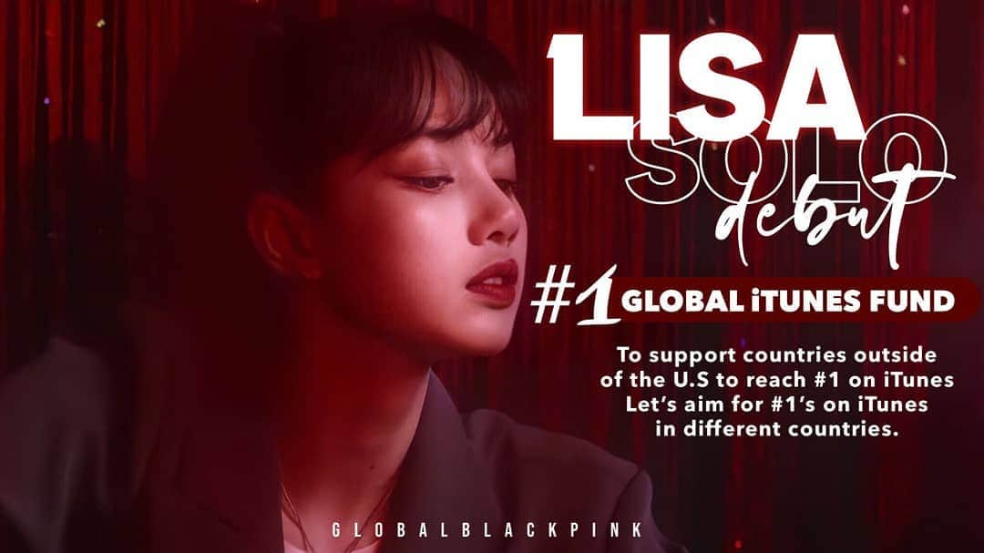 リサさんのインスタグラム写真 - (リサInstagram)「BLINKS and LILIES: @.BLACKPINKGLOBAL , @.GlobalBlackPink & @.WorldwideBLINK, finally launch the Money Pool to ensure LS1 Global iTunes (#1) Goals Success for countries Outside of the U.S. 🎶  Donate here 🔻: (link on my LISA SOLO highlight) https://t.co/pNG5YmT1bU . . Follow them on twitter for more info . #LISA #LALISA #리사 #블랙핑크 #BLACKPINK #LALISAMANOBAN #LALISAMANOBAL #blackpinklisa #lisablackpink」4月16日 15時28分 - lisa.blackpink