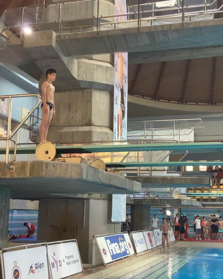 玉井陸斗のインスタグラム：「懐かしき思い出😂  #diving #スペイン #初 #グランプリ #今だから #笑えること #0点」