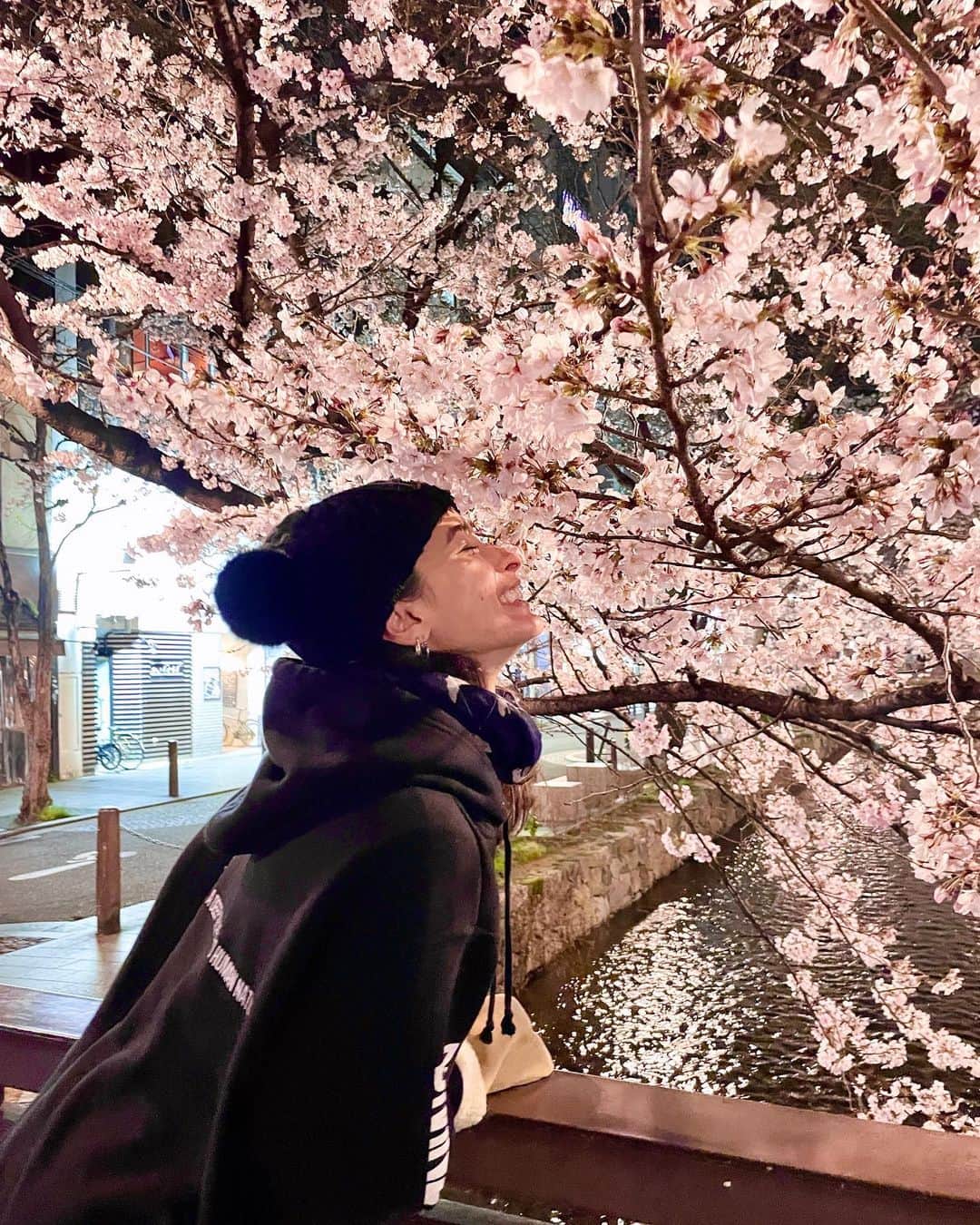 メロディー洋子さんのインスタグラム写真 - (メロディー洋子Instagram)「My first time being in Kyoto during cherry blossom season and it is so beautiful. I am so happy being surrounded by all of the beautiful nature. We biked around the whole city searching for the best Sakura! Thank you Kyoto 🙏🏽❤️ I can’t wait to go back again.   京都で花見🌸　初めて京都で桜を見れて、本当に嬉しかった。どこに行っても花が咲いてていっぱいエネルギーを貰いました！とてもハッピーでした！また行きたいです！ありがとう京都。ありがとう桜〜💗」4月16日 18時52分 - melody.yoko