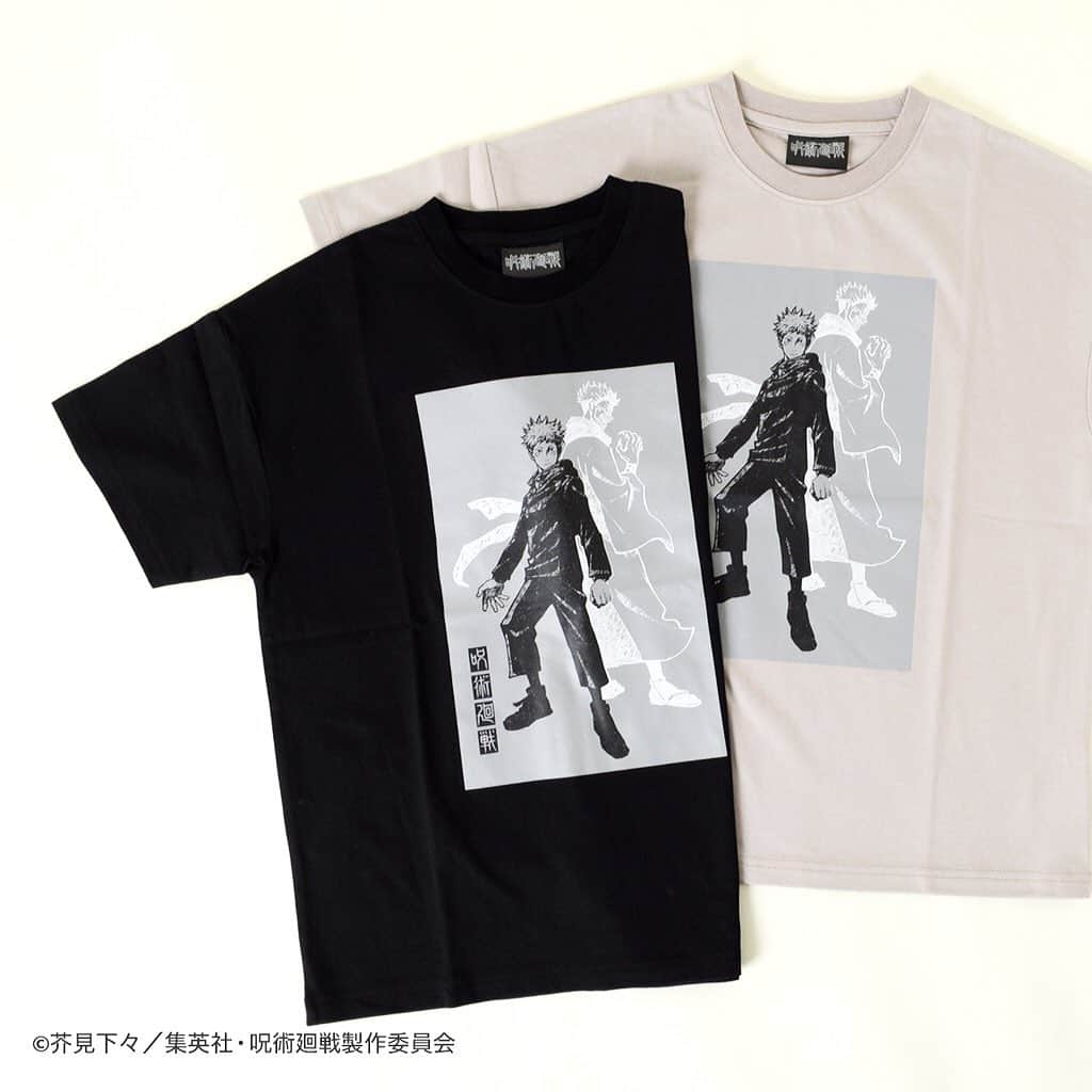 GLAZOSのインスタグラム：「\ 呪術廻戦 コラボアイテム 着用イメージ本日公開/  ◆商品名：天竺・ドロップショルダー虎杖悠仁モノクロTシャツ ◆カラー：クロ / グレー(2色展開) ◆価 格：2,178円(税込) ◆サイズ：130～170cm  詳細はこちら ▷https://glazos.com/item/178749  #呪術廻戦 #GLAZOS」