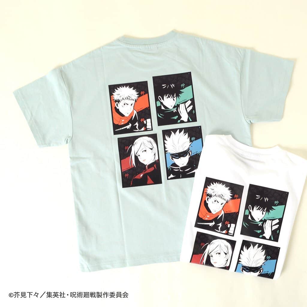 GLAZOSのインスタグラム：「\ 呪術廻戦 コラボアイテム 着用イメージ本日公開/  ◆商品名：天竺・ドロップショルダーバックブロックキャラTシャツ ◆カラー：シロ / L・グリーン(2色展開) ◆価 格：2,178円(税込) ◆サイズ：130～170cm  詳細はこちら ▷https://glazos.com/item/178751  #呪術廻戦 #GLAZOS #コラボ」