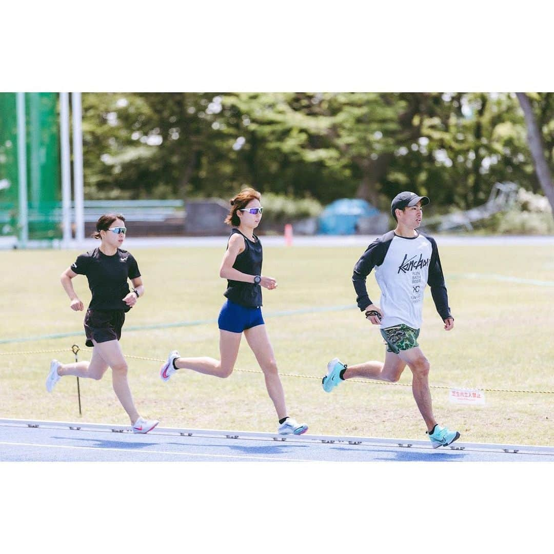 卜部蘭のインスタグラム：「. training🏃🏻‍♀️🏃🏻‍♀️🏃🏻‍♀️ 📷@moto_graphys . #twolaps #sekisui #nike #training #workout」