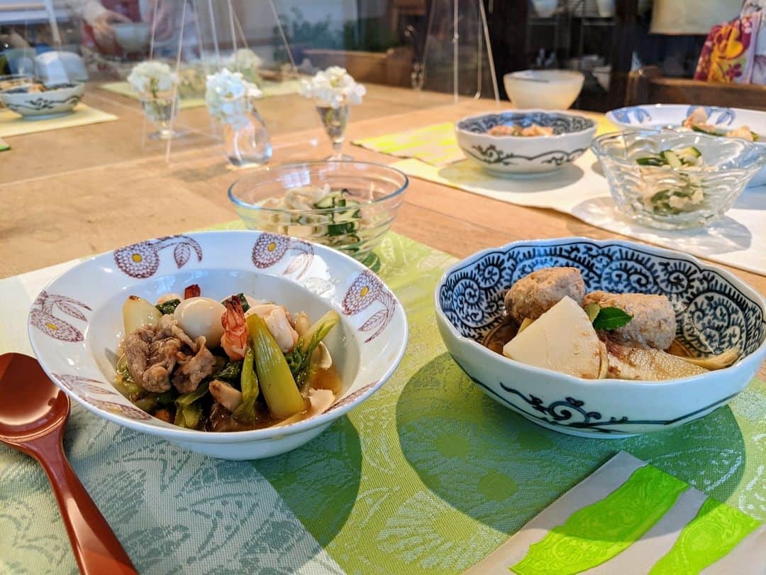 久保円華のインスタグラム：「お料理教室👩‍🍳プライベートでは初めて🍳  #静岡 #料理教室 #静岡料理教室」