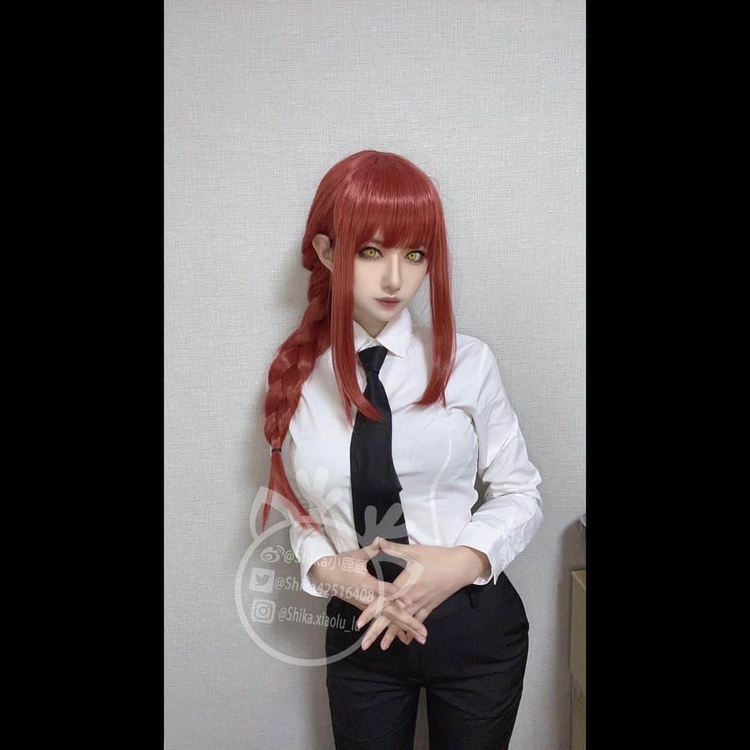 shikaのインスタグラム：「#chainsawman #チェンソーマン#マキマ#コスプレ#コスプレイヤー #cosplay」