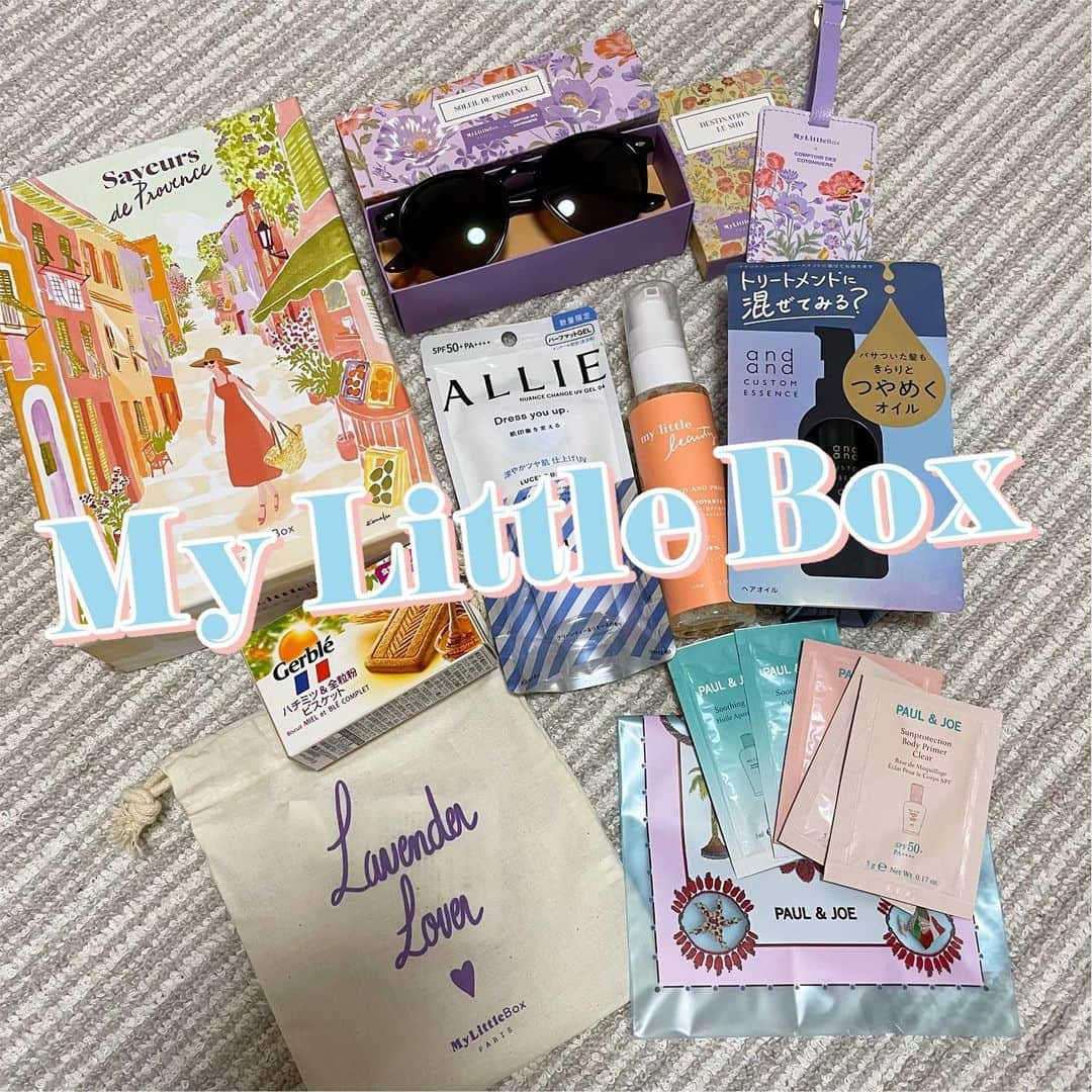 畔勝遥さんのインスタグラム写真 - (畔勝遥Instagram)「・ 4月🎁🌸 【My Little Box】  @my_little_box_japan  ・ ・ 毎月何が入ってるか分からへんから 開けるのが楽しみになる☺️💭 ・ ・ 今月は、、、 ¨̮ サングラス ¨̮ オリジナルラゲージタグ ¨̮ PAUL＆JOEサンプルセット ¨̮ ジェルブレ全粒粉入ビスケット ¨̮ ALLIEのUVカットジェル ¨̮ andandのヘアオイル ¨̮ オリジナルクレンジングフォーム ・ ・ ・ 誰もが嬉しいヘアケアグッズに 今から必要になる紫外線対策グッズ🕶☀️ ・ ・ しっかり愛用させてもらいまーす✌️❣⃛ ・ ・ #マイリトルボックス  #mylittlebox  #美容 #ポールアンドジョー #andand #ヘアオイル #紫外線対策 #コスメ」4月17日 21時05分 - haruka_azekatsu