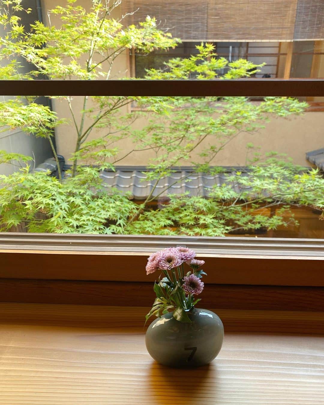 田中里奈さんのインスタグラム写真 - (田中里奈Instagram)「The Unirさんで何がぐっときたかって、番号札が生花だったこと。 お花好きにはたまらん心遣い。  待ち時間もこうやって嬉しい気持ちにさせてくれるってステキ♥  -----------------------  葵のお着物、やっぱり可愛いなーー💓 そして金髪の葵に似合っている。 お着物選ぶ時、葵が最初は入学式のママみたいなシンプル王道系を選んでたから、せっかくだし今日しか着ないやつ選んでいいんじゃない？ってけしかけてみたよの巻。 はいそうです私はそういうタイプ🙋🏻‍♀️ 何だってその時その瞬間を最大限に楽しみたいって思っちゃう。 冒険の向こう側に新しい何かが待ってると思う派です。  #たなか旅メモ #京都 #theunircoffeesenses #京都カフェ #着物」4月17日 22時12分 - tanakaofficial