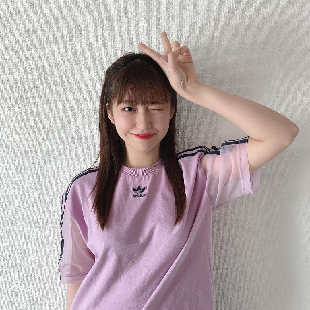 野中美希さんのインスタグラム写真 - (野中美希Instagram)「😉😉😉 ウインク自然にできてますか？！！！ tops→#adidas @adidas . #helloproject#morningmusume21#野中美希#ちぇる#ちぇるコーデ#2枚目は通常の#😉」5月17日 20時25分 - miki_nonaka.official