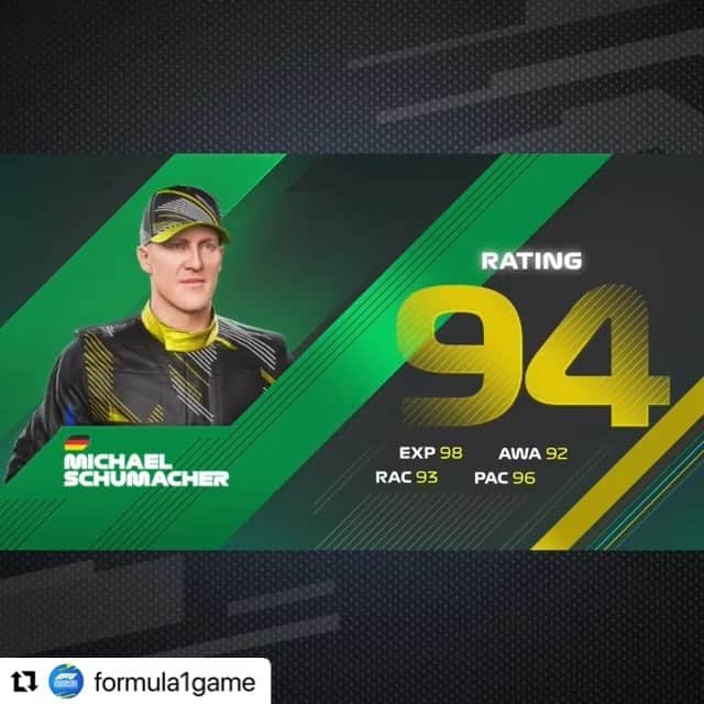 ミハエル・シューマッハのインスタグラム：「#Repost @formula1game with @make_repost ・・・ Who will you choose?  Seven iconic drivers. All part of #F12021game's digital Deluxe.  🔺 Get a closer look in the link in our bio!  ⭐ @michaelschumacher  ⭐ @oficialayrtonsenna  ⭐ @a.prost  ⭐ @jensonbutton  ⭐ @nicorosberg  ⭐ @davidcoulthardf1  ⭐ @massafelipe」