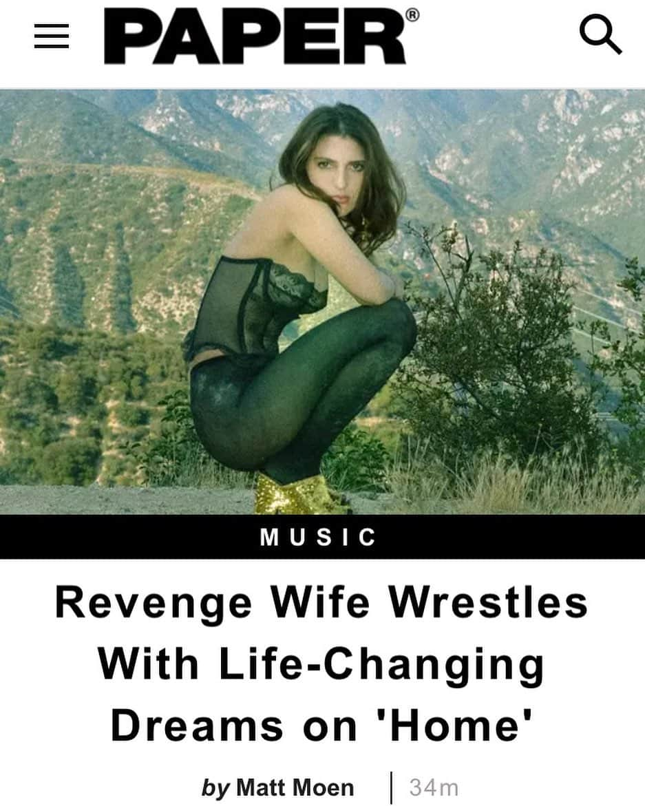 HOLYCHILDのインスタグラム：「My solo project is in @paper!!!!! Just released a new music vid today and @hollywoodlife says “no one should be sleeping on Revenge Wife” sooooo ya go follow/watch/listen! Xoxox Liz (the lead singer of HOLYCHILD but now @revengewife )」