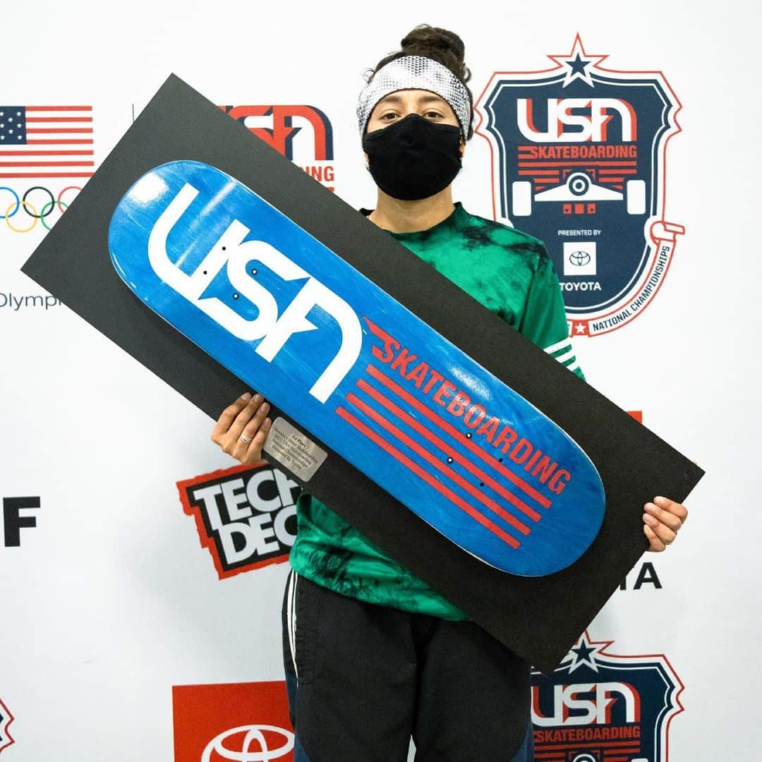 マライア・デュランのインスタグラム：「🍿Nationals🥇 Thank you @usaskateboarding for believing in me 🙏🏽✨ 📸: @jeraries」