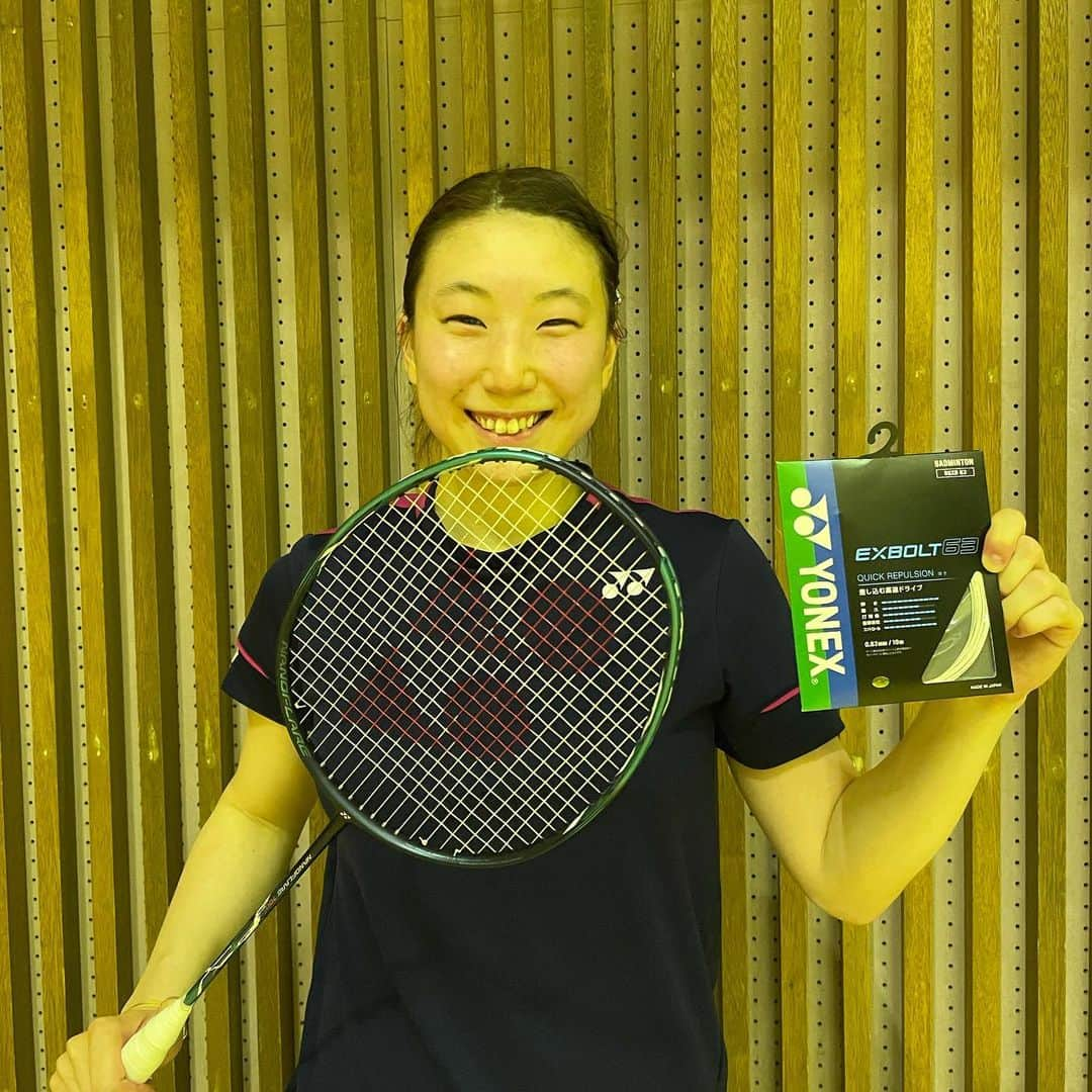 東野有紗さんのインスタグラム写真 - (東野有紗Instagram)「YONEX様の新しいガット、EXBOLT63です！  シャトルの弾きがとてもいいです🥺 これで高速ドライブ打つぞー！！🏸  #yonex #exbolt63  #差し込む高速ドライブ #sponsored」5月15日 14時11分 - aripei.meee