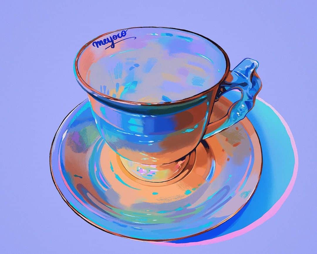 meyocoさんのインスタグラム写真 - (meyocoInstagram)「Teacup studies now available as prints from my INPRNT store. Link in bio ✨🫖」5月17日 0時14分 - meyoco