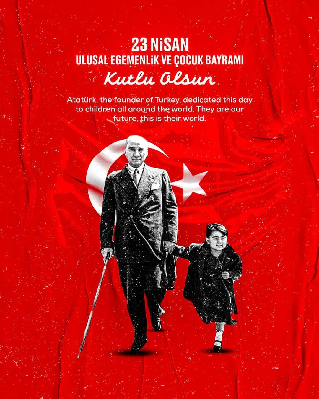 セミフ・カヤのインスタグラム：「Türkiye Büyük Millet Meclisi’nin kurulduğu günü dünyanın tek çocuk bayramı ilan eden Ulu Önder Mustafa Kemal Atatürk’ü saygıyla anıyoruz. Dünyadaki tüm çocukların bayramı kutlu olsun 🎈  Bu güzel günde lösemili çocuklarımızı mutlu etmek isterseniz Lösev’e destek olabilirsiniz @losev1998」