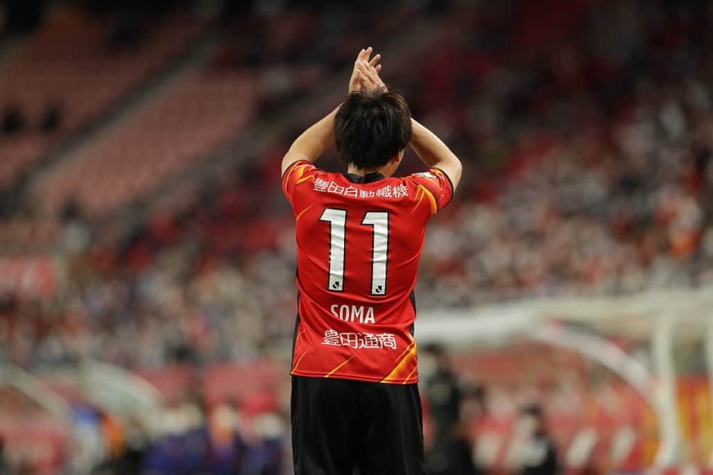 のインスタグラム：「vsガンバ大阪 昨日も熱い応援ありがとうございました！ 今季2ゴール目⚽️更に取っていけるよう頑張ります！ #grampus」