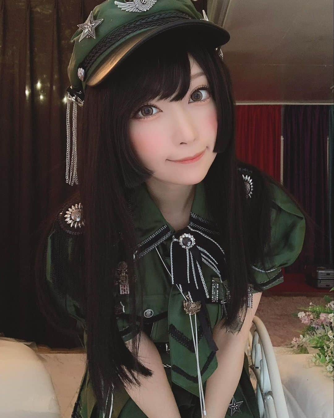 のインスタグラム：「軍服ワンピース♥」