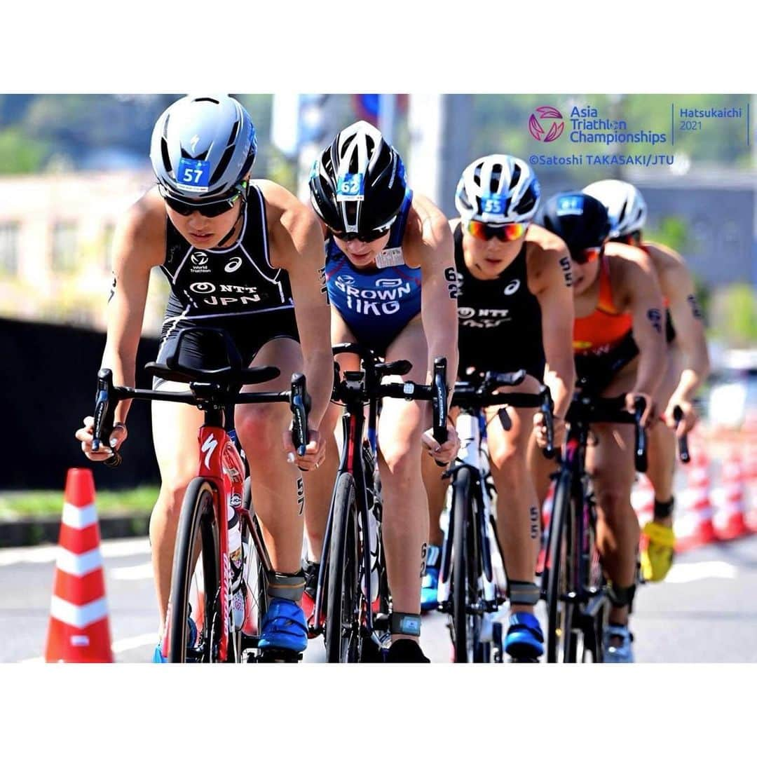 岸本新菜のインスタグラム：「アジア選手権🇯🇵 4位 ・ 1年半ぶりの51.5kmのレース🏊‍♀️🚴‍♀️🏃‍♀️ レースでしか味わえない、緊張感やワクワク感は すごく刺激的でした✨ ・ 5月15日の横浜大会に向けて、しっかりと仕上げていきたいと思います💪 ・ 応援ありがとうございました！」