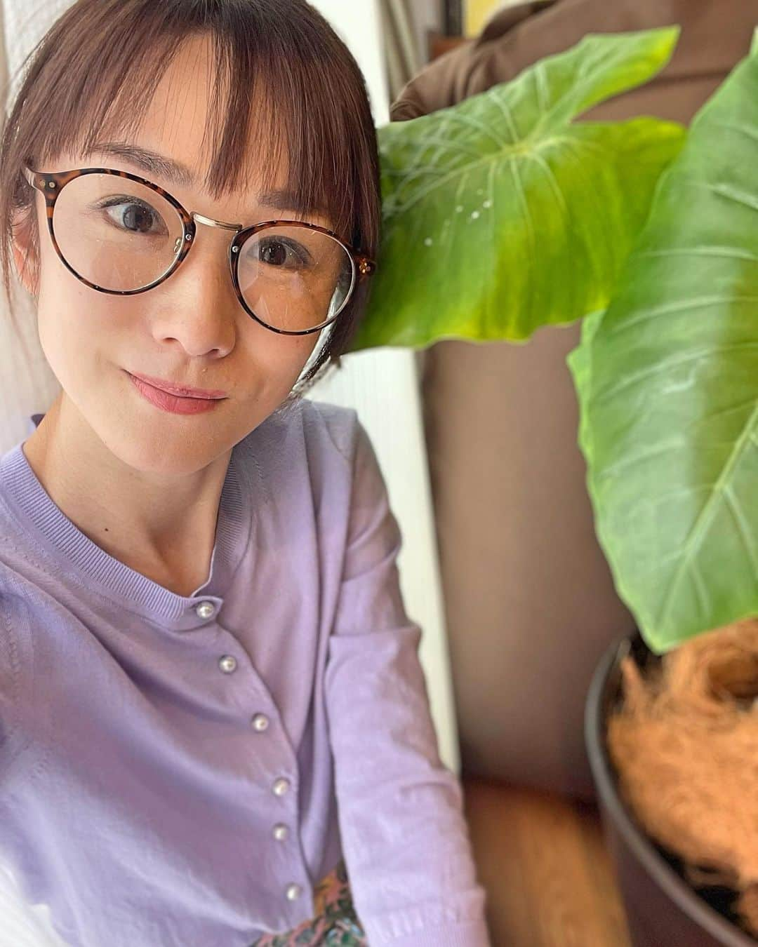 堂真理子さんのインスタグラム写真 - (堂真理子Instagram)「明日から天気が崩れるようなので、今日のうちに洗濯物を干さないと✨ 暖かくなり、自宅のクワズイモが元気です🌳  　#クワズイモ #観葉植物  　#堂真理子 #テレビ朝日 #アナウンサー」4月28日 14時22分 - mariko_do