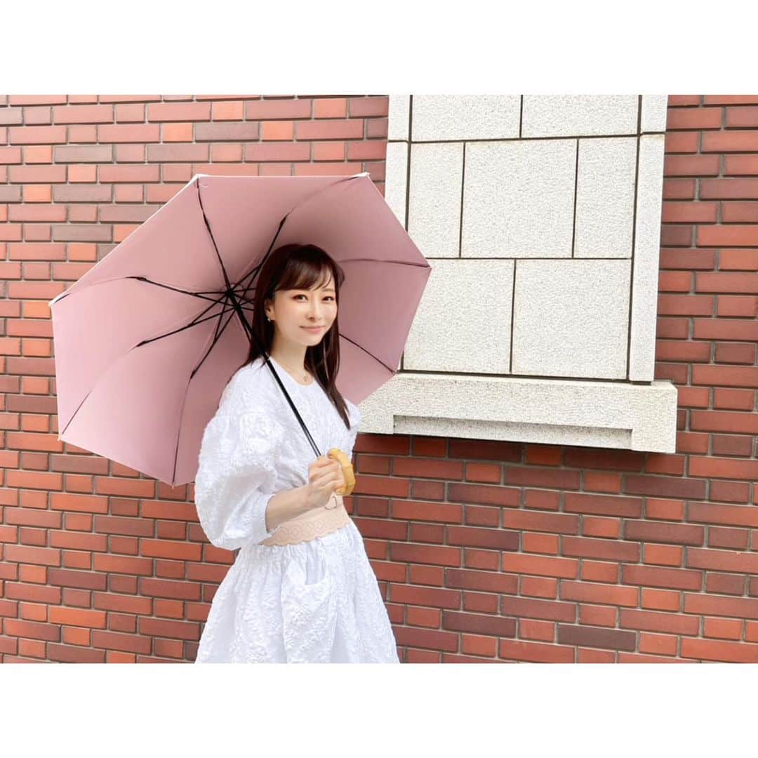 美品　新品　石井美保さん 日傘 長傘タイプ ピンク　数回使用 新品】石井美保 日傘（長傘）ピンク