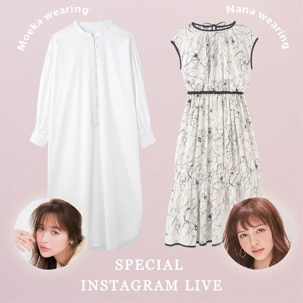 ピーチ・ジョンさんのインスタグラム写真 - (ピーチ・ジョンInstagram)「Golden Week SPECIAL INSTAGRAM LIVE with 野崎萌香さん & 加藤ナナさん💕 @moeka_nozaki @katouchan  お２人がインスタライブで着用していたワンピースをご紹介。 これからの季節に使えるアイテムです♡ いずれも税込5,480円とお手頃な価格も嬉しいですよね。 おうち時間🏠にもおすすめです！  #peachjohn #おうち時間 #ワンマイルウエア」4月28日 19時04分 - peachjohn_official