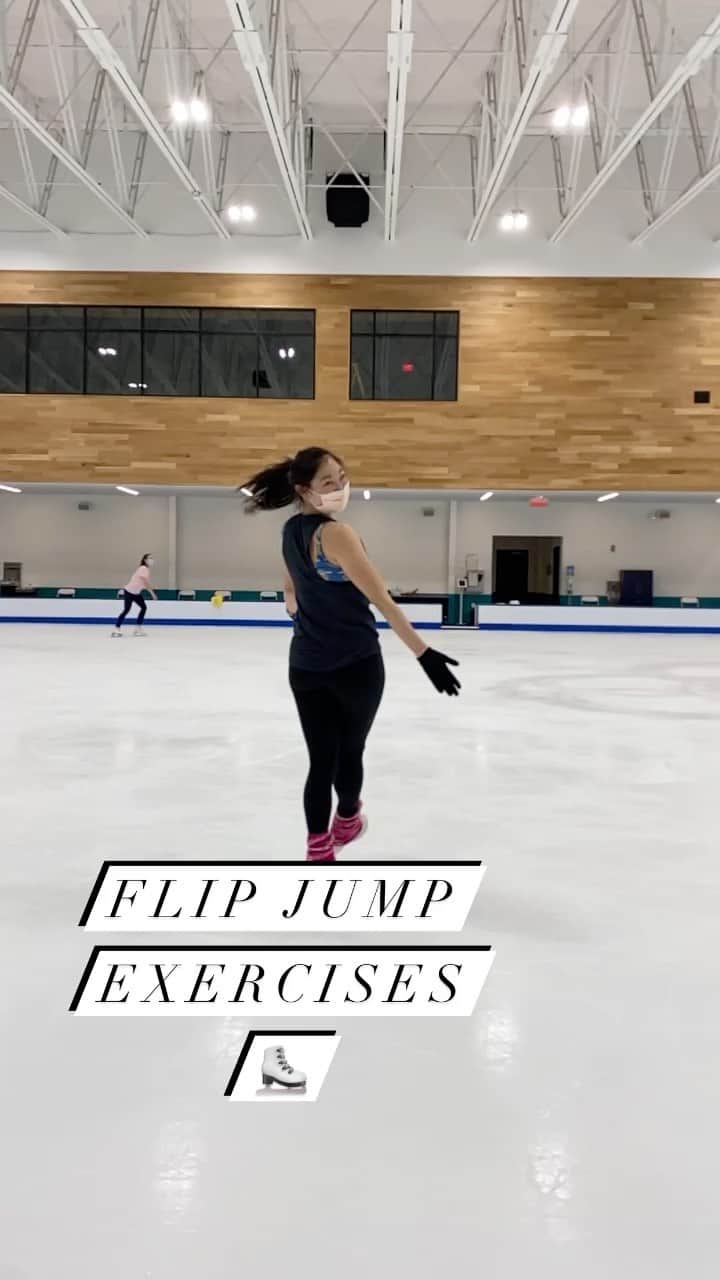 長洲未来のインスタグラム：「Flip jump exercises. 😎⛸😎  #tripleflip #iceskating #iceskater #figureskater #jump #doubleflip」