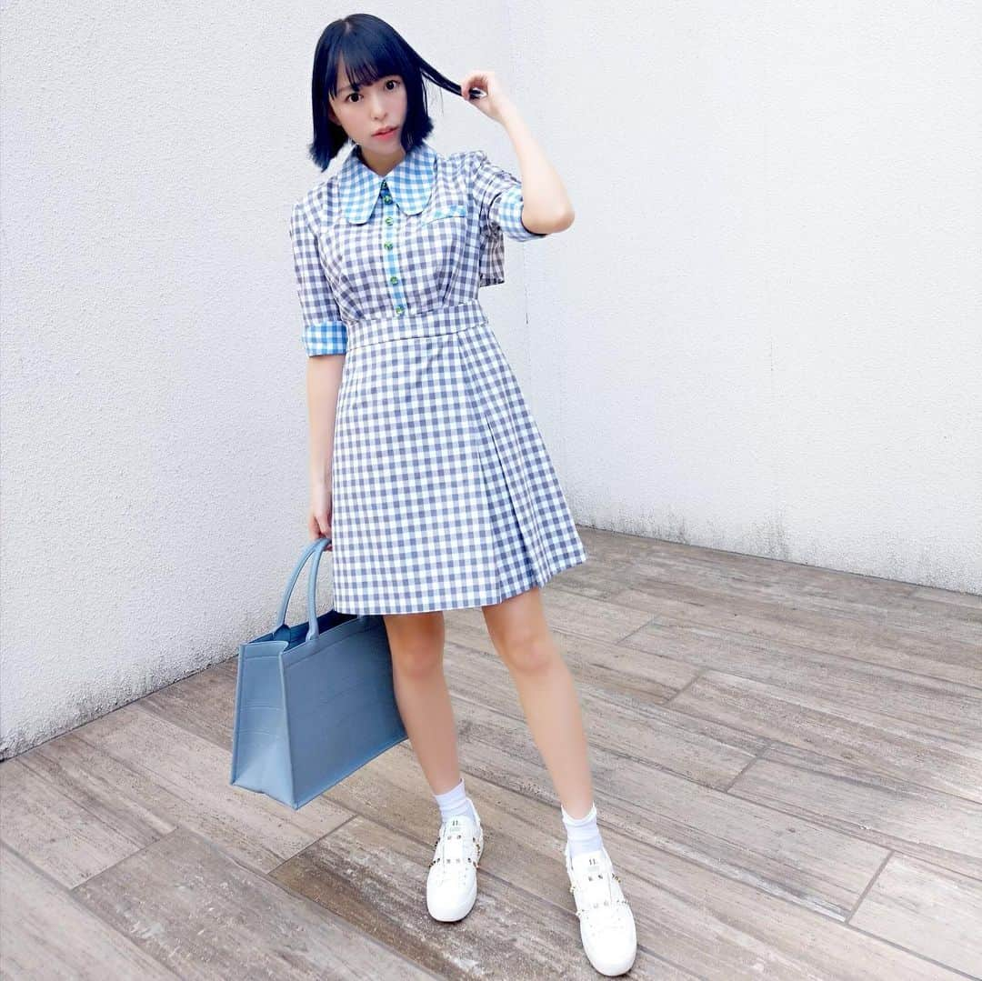 寺坂ユミさんのインスタグラム写真 - (寺坂ユミInstagram)「New Onepice♡Dress  #dress#blue#tflers#japanesegirl#cute」4月30日 19時04分 - 129ym