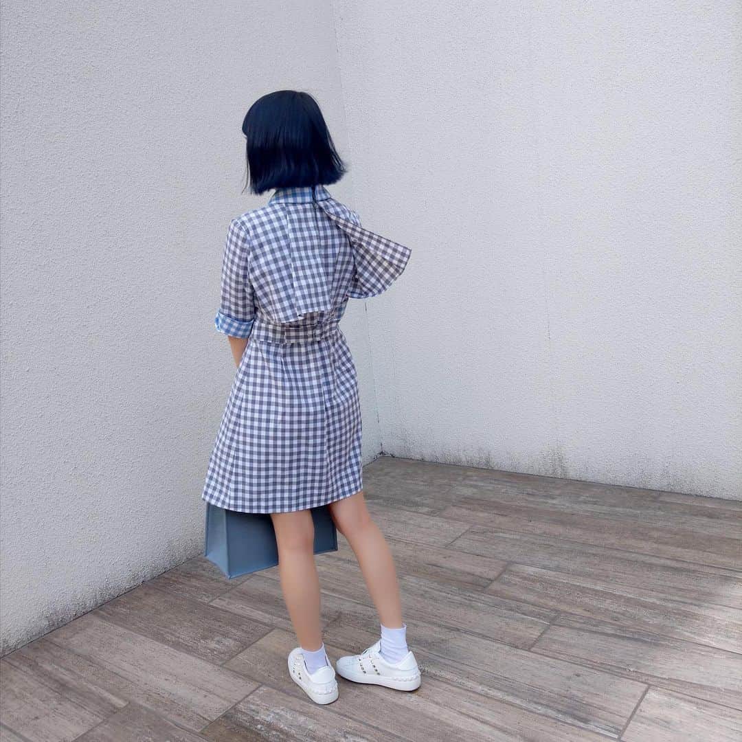 寺坂ユミのインスタグラム：「New Onepice♡Dress  #dress#blue#tflers#japanesegirl#cute」