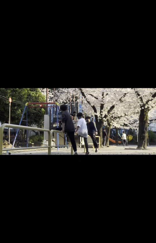 泉ひかり（パルクール）のインスタグラム：「満開の桜の下で、@ayato_parkour と @ryu_no_1012_ とひたすらレール練」