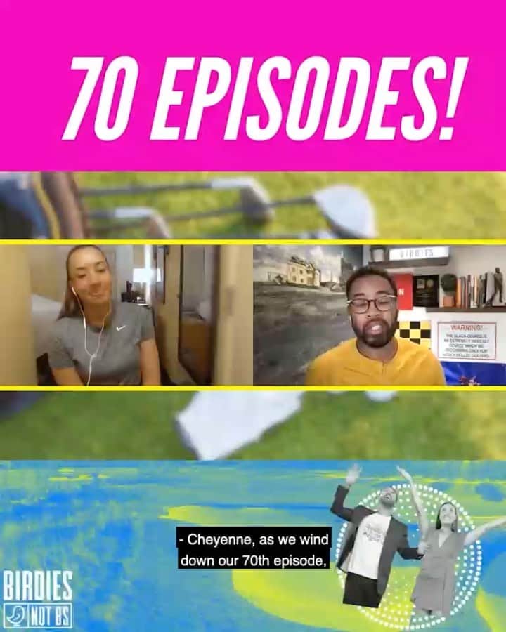 シャイエン・ウッズのインスタグラム：「So sad, my last episode with @birdiesnotbs !  Going to miss my podcast fam!! Can’t wait to keep listening... @douglasfresh8 & @maribel_qs do yo thang!!! 🙌🏽」