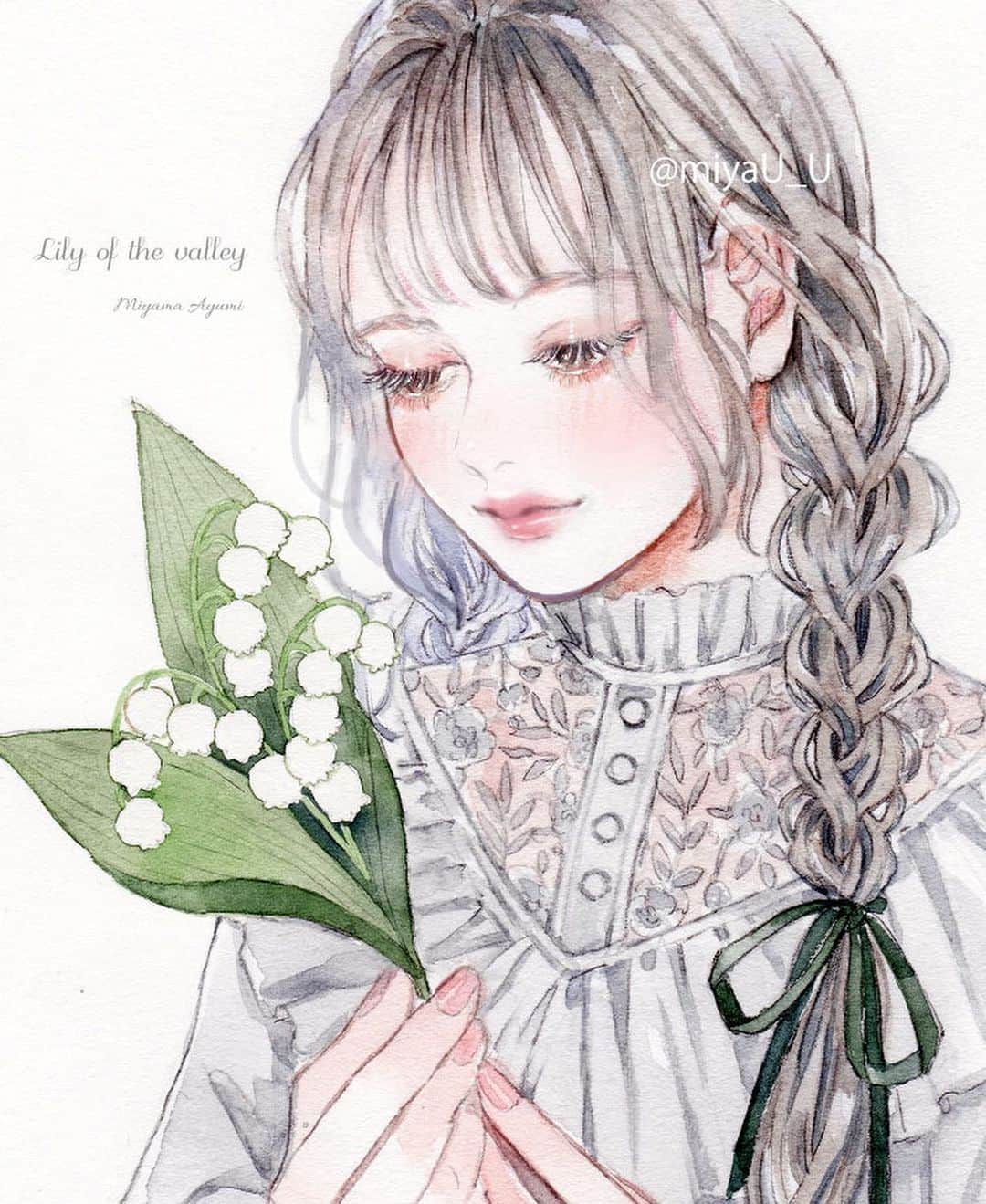 Miya ミヤマアユミ さんのインスタグラム写真 Miya ミヤマアユミ Instagram すずらん 再び幸せが訪れる すずらんの日 花kotoba Artwork Watercolor 水彩 Art Illust Illustration Draw Illustrator イラスト イラストレーター 手描き 手書き